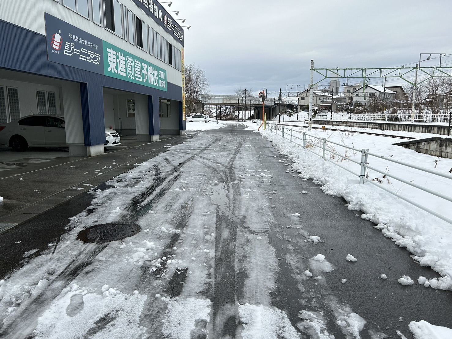 須賀川駅前校の積雪