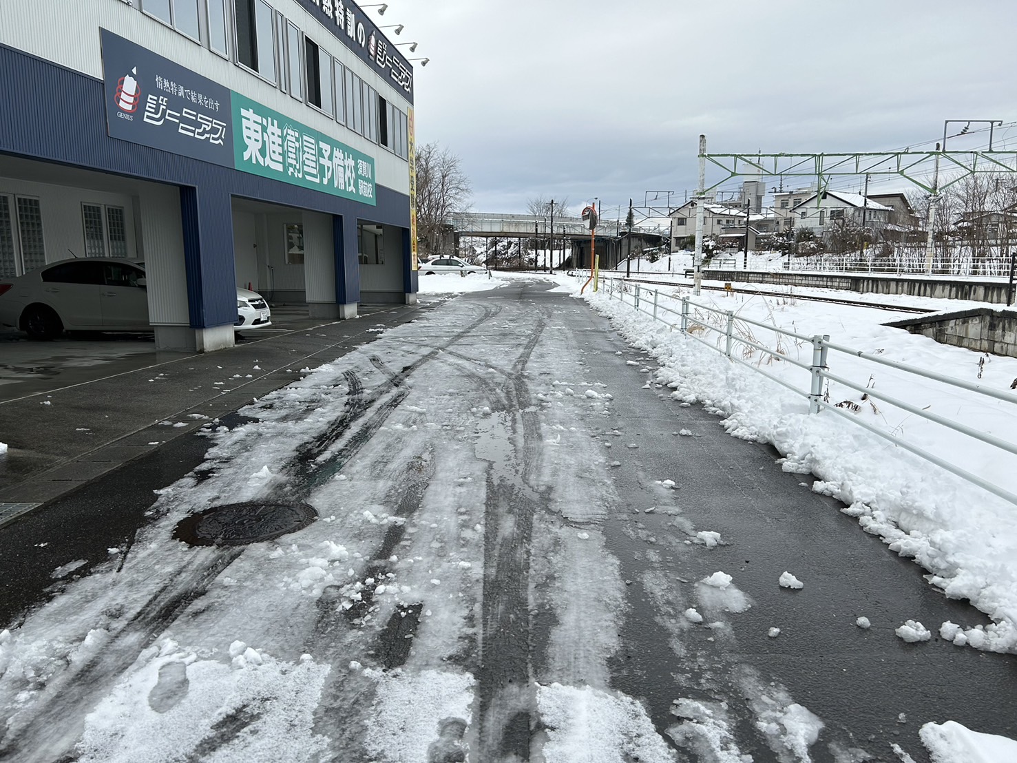 須賀川駅前校の積雪