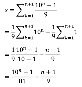 1,11,111,の数列の和